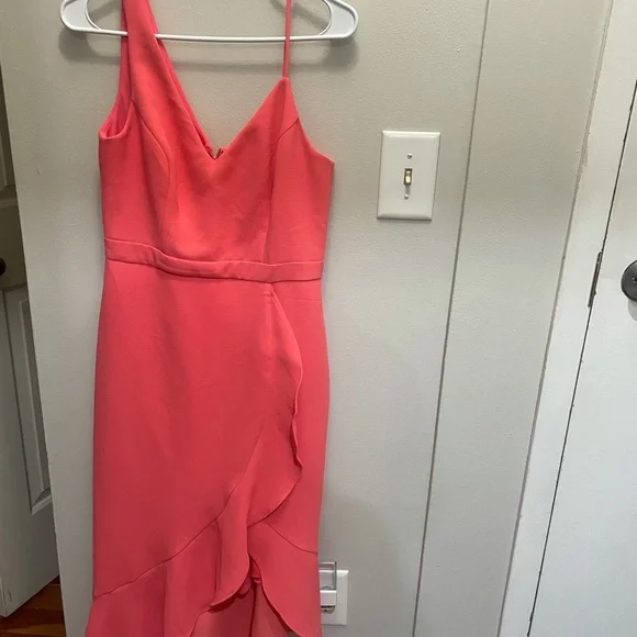 Aqua size 4 crepe ruffle dress - Picture 2 of 6